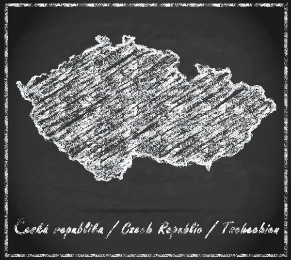 La mappa di Repubblica Ceca — Foto Stock