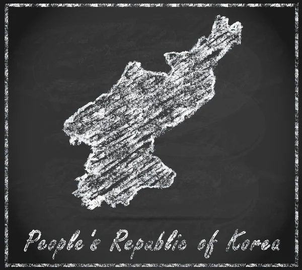 Kuzey Kore Haritası — Stok fotoğraf