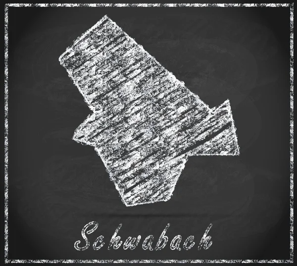 Karte von Schwabach — Stockfoto