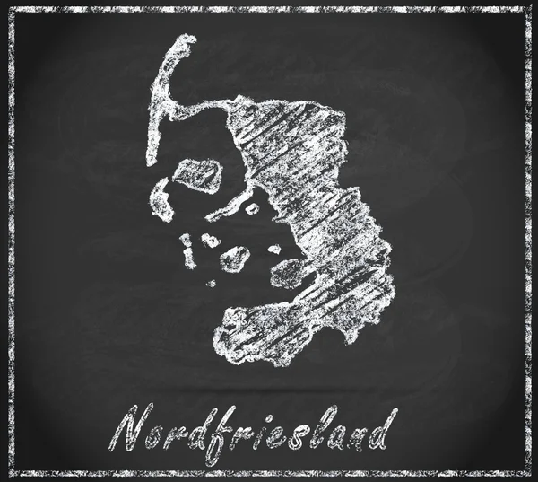 Карта Нордфрисландии — стоковое фото
