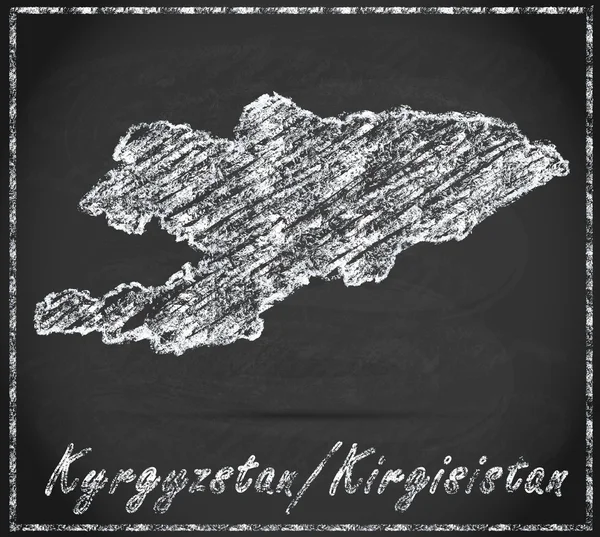 La carte du Kirghizistan — Photo