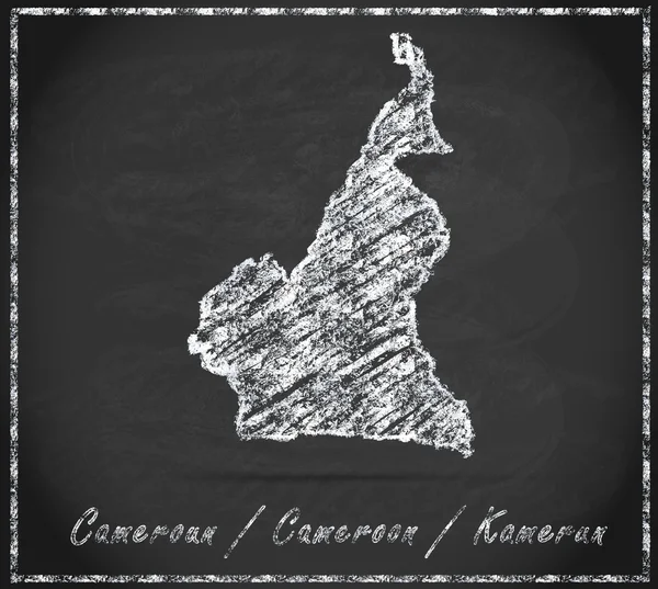 O mapa de Camarões — Fotografia de Stock