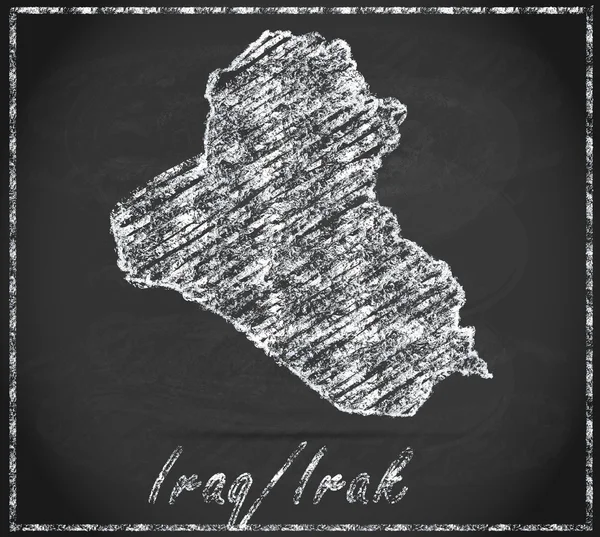 El mapa de Iraq — Foto de Stock