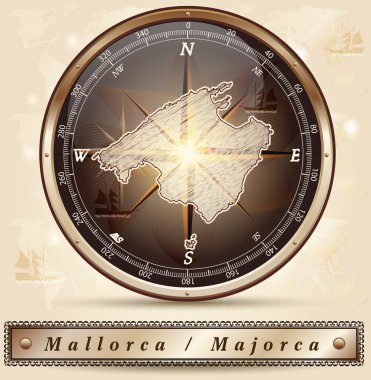 Map of mallorca clipart