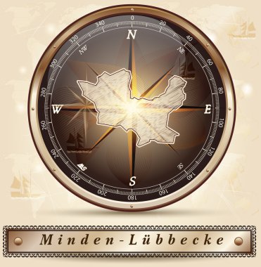 Map of Minden-Luebbecke clipart