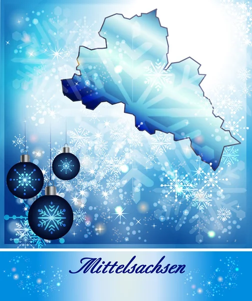 Map of Mittelsachsen — Stock Vector