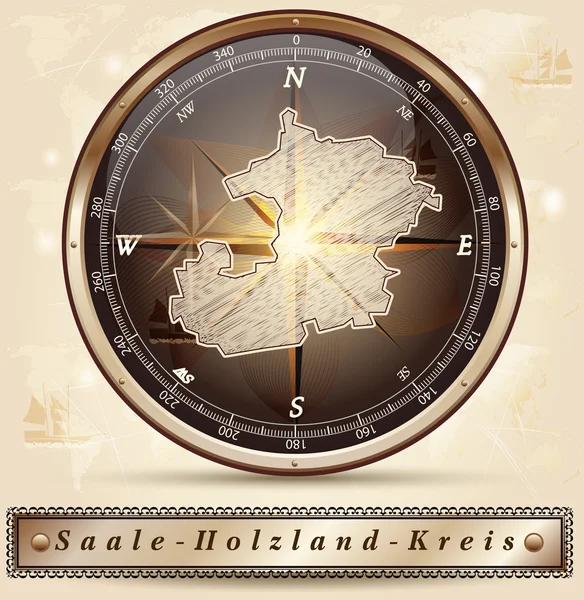 Mapa de Saale-Holzland-Kreis — Vector de stock