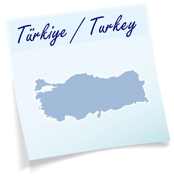 La mappa di Turchia — Vettoriale Stock