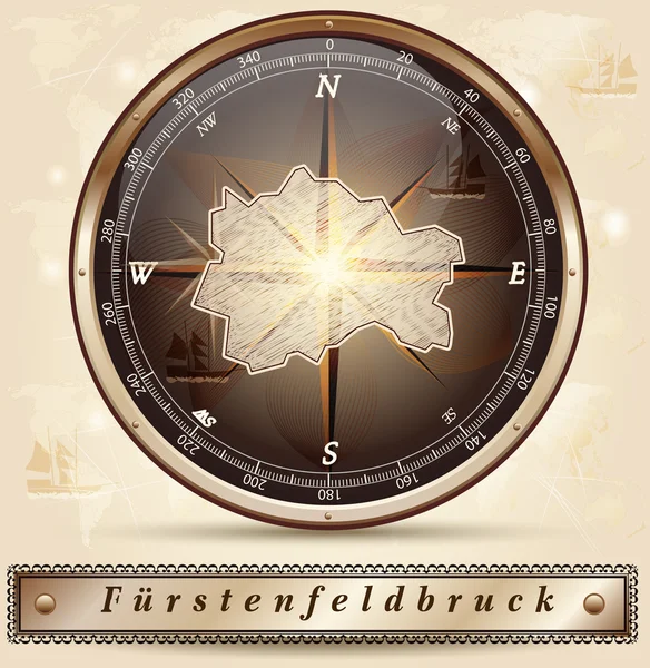 Mapa online de Fuerstenfeldbruck — Vector de stock