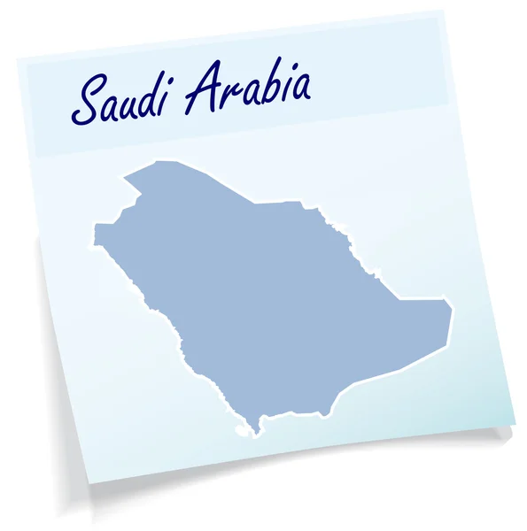 Mapa de arabia saudí — Vector de stock