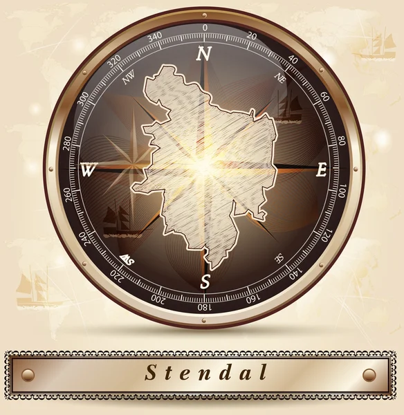 Map of stendal — Stock Vector
