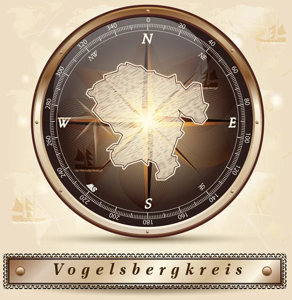 Map of Vogelsbergkreis — Stock Vector
