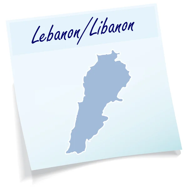 Mapa online de Líbano — Vector de stock
