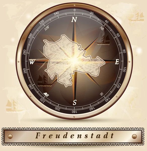 Mapa online de Freudenstadt — Vector de stock