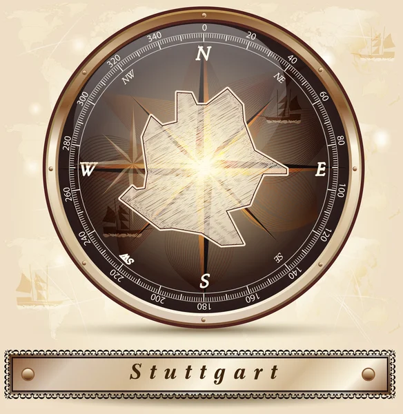 Map of Stuttgart — Stock Vector