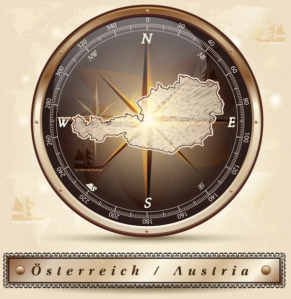 Map of Austria — Stock Vector