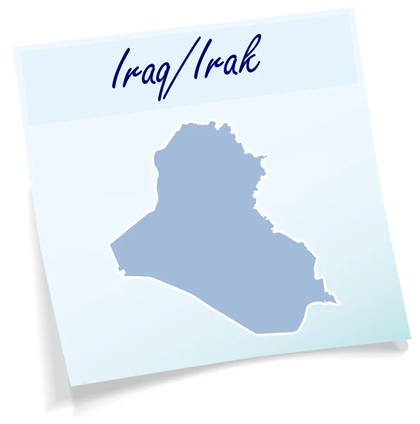 El mapa de Iraq — Vector de stock