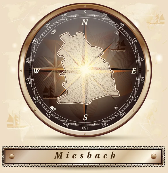 Map of Miesbach — Stock Vector