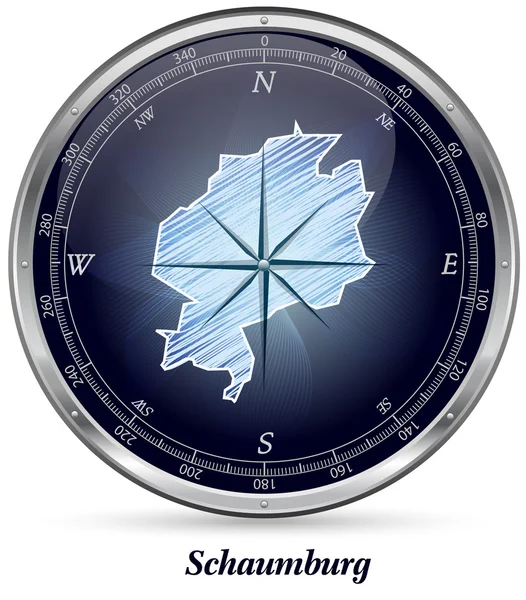 Karta över Schaumburg — Stock vektor