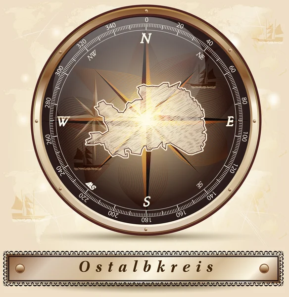Map of Ostalbkreis — Stock Vector