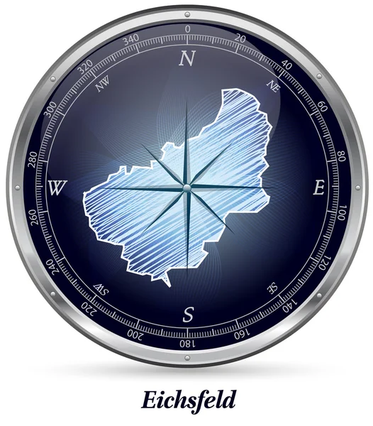 Karta över Eichsfeld — Stock vektor