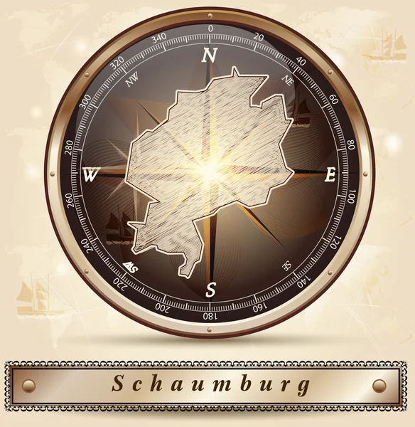 Map of Schaumburg — Stock Vector