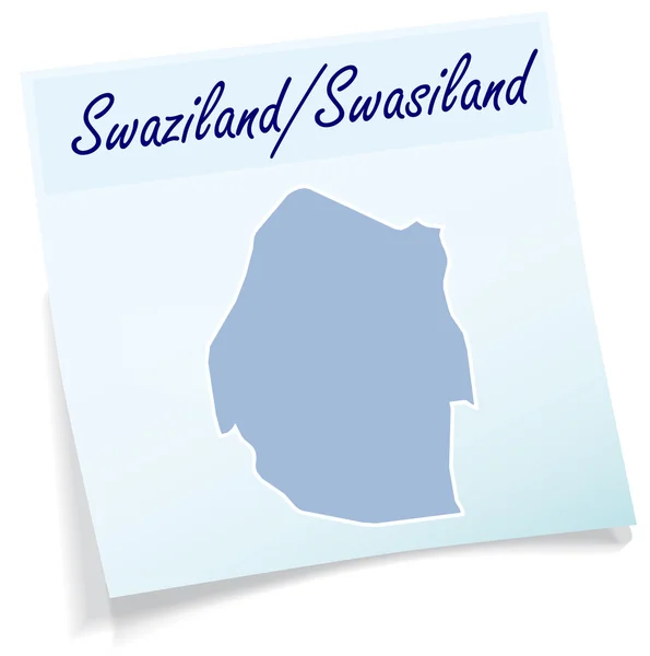La carte du Swaziland — Image vectorielle