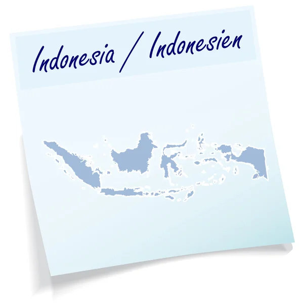 Mapa indonezji — Wektor stockowy