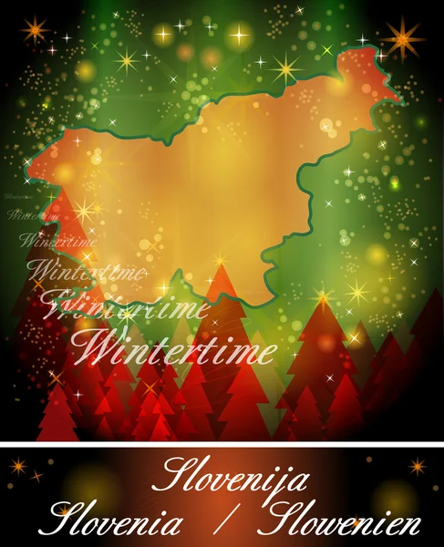 La carte de La Slovénie — Image vectorielle