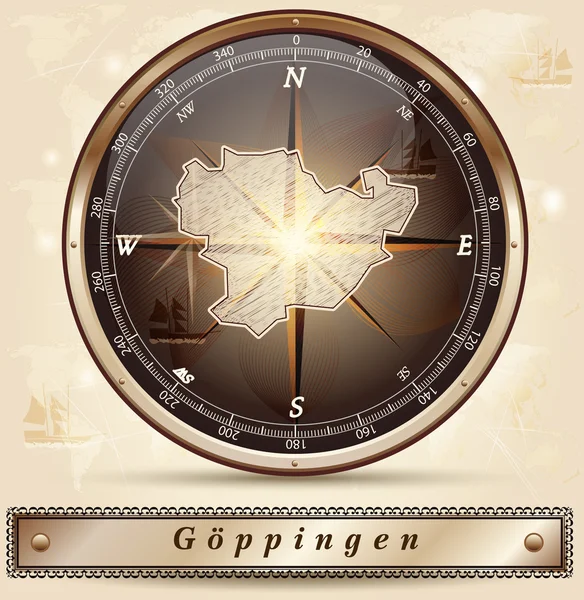 Karte von Göppingen — Stockvektor