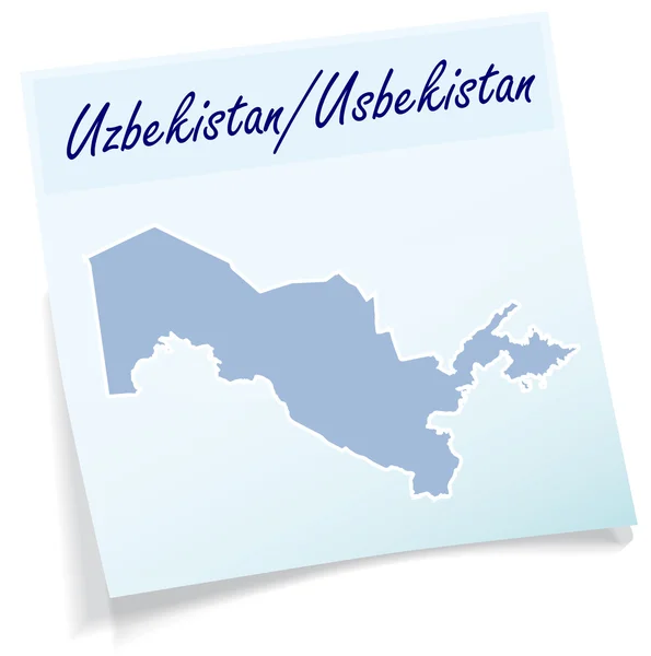 Kaart van Oezbekistan — Stockvector