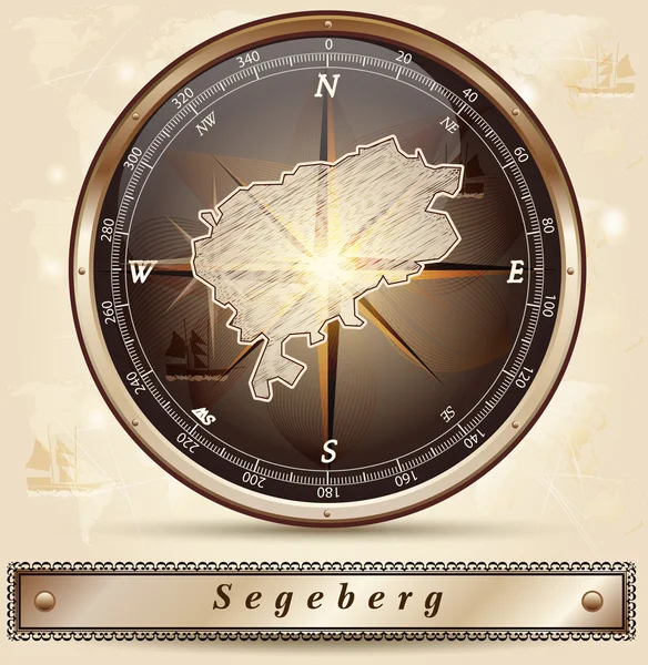 Karte von Segeberg — Stockvektor