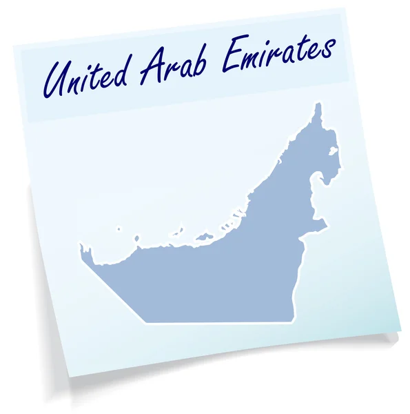 阿拉伯联合酋长国的地图 — 图库矢量图片
