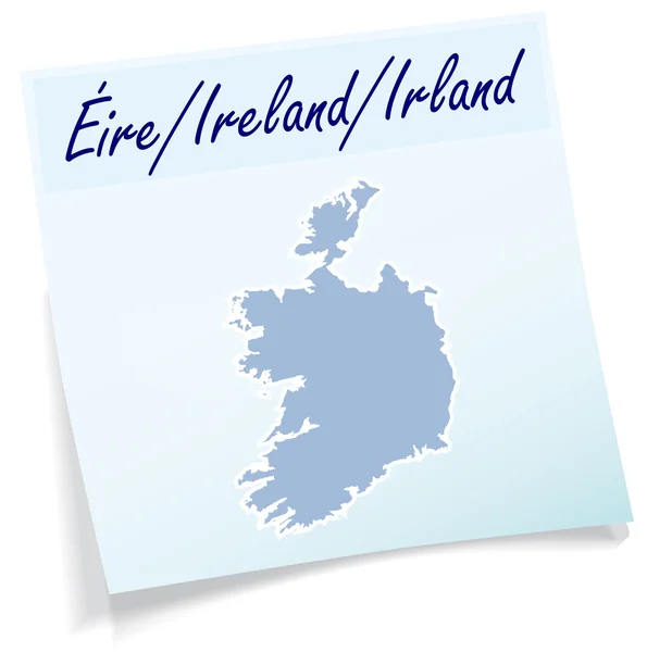 La carte de L'Irlande — Image vectorielle