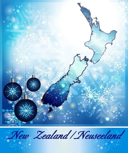 Mapa Nového Zélandu — Stockový vektor