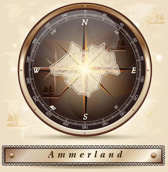 Map of Ammerland — Stock Vector