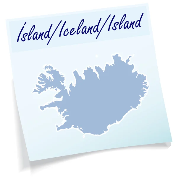 Karta över Island — Stock vektor