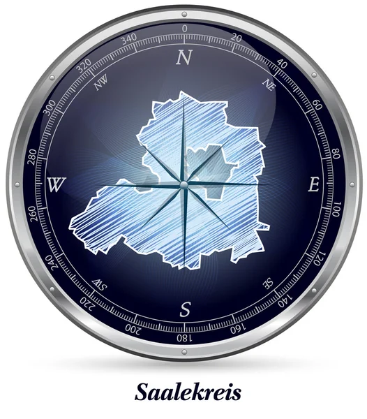 La carte de Saalekreis — Image vectorielle