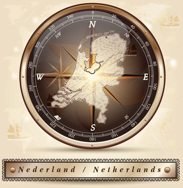 Map of Netherlands — Stock Vector