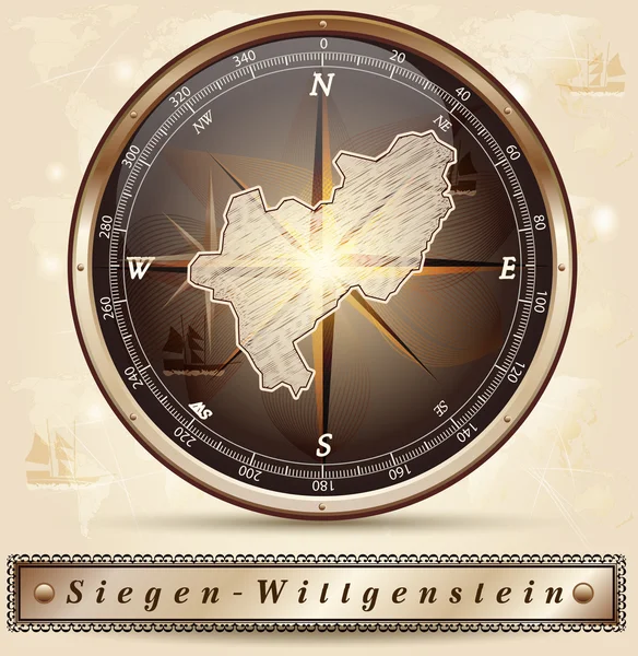 Karte von siegen-wittgenstein — Stockvektor