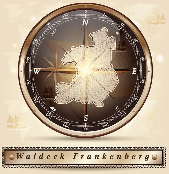 Map of Waldeck-Frankenberg — Stock Vector