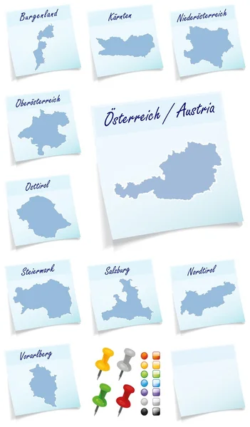 Collage of Austria with the cantons — Stock Photo, Image