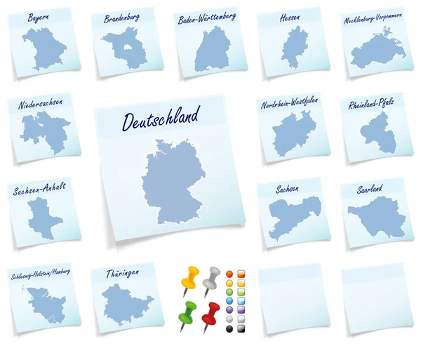 Collage of Germany with provinces — Stock Photo, Image