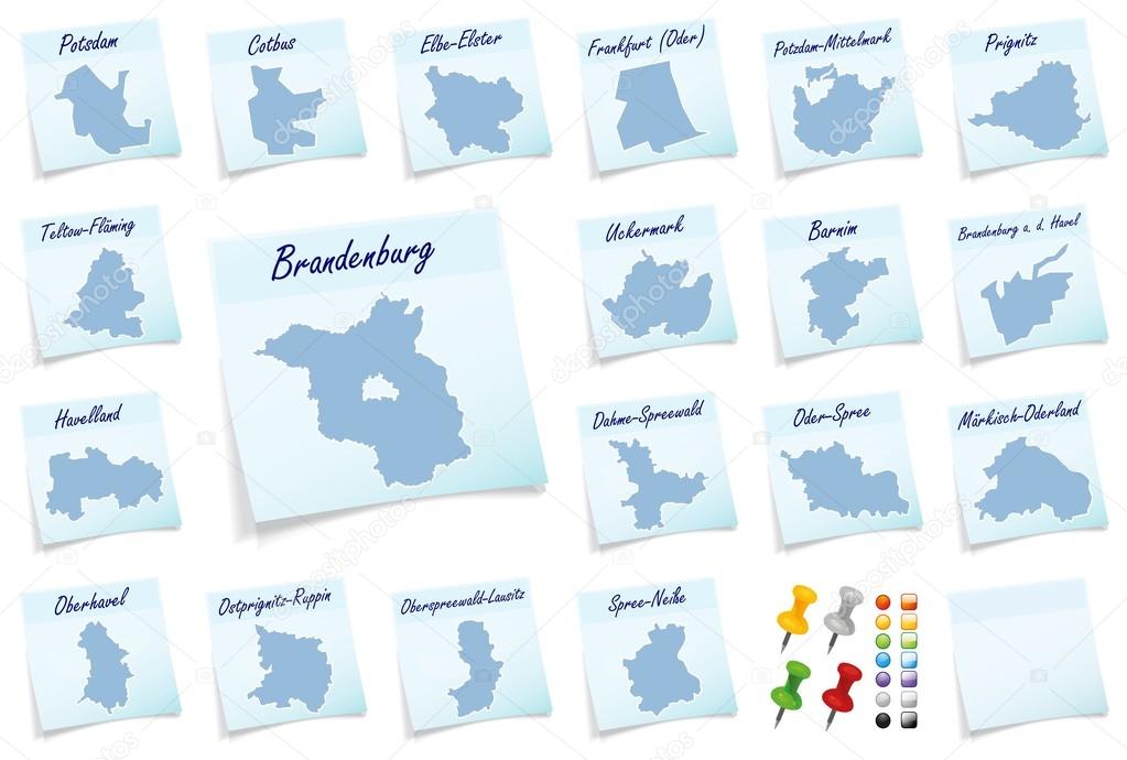 Collage of Brandenburg with counties