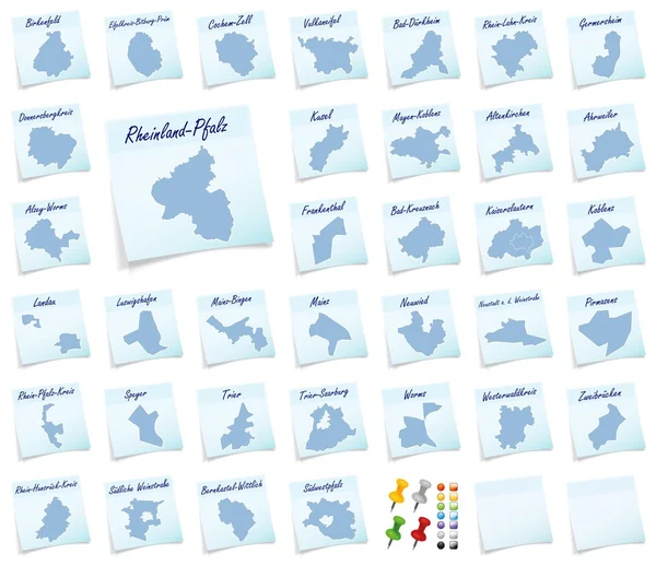 Collage of Rhineland-Palatinate with counties — Stock Photo, Image