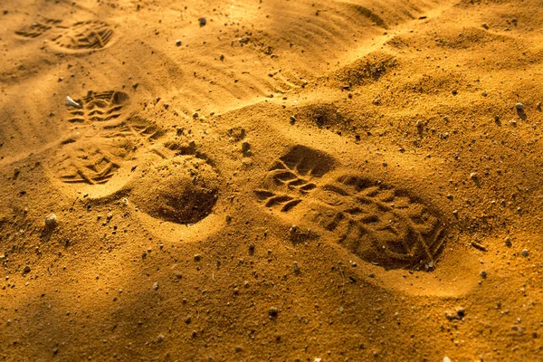 Fußabdrücke im Sand — Stockfoto