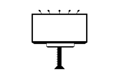 Reklam alanı vektörü için boş reklam panosu