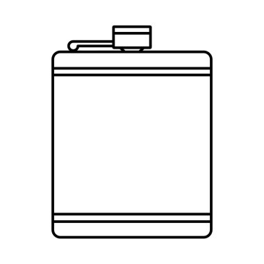 Likör ikonu vektörü içmek için klasik bir cep şişesi.