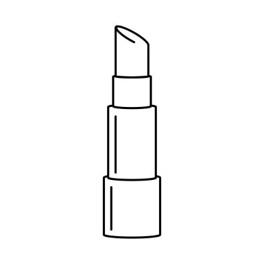 Kozmetik güzellik sembolü için ruj ana hatlı vektör