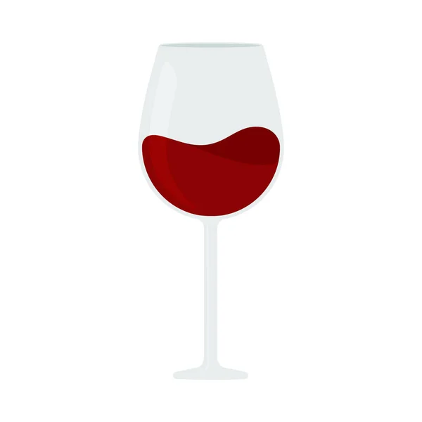 Simple Red Wine Glass Vector — Stock Vector